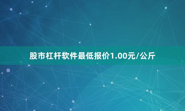 股市杠杆软件最低报价1.00元/公斤
